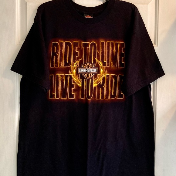 Harley-Davidson Ring of Fire American Eagle Denton County Texas T-Shirt - Picture 3 of 11